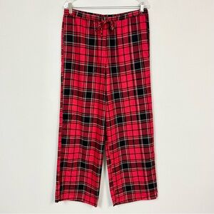 PINK ROSE 🦬 Flannel Plaid Pajama Casual Lounge Pants - Red - Black - Size XL